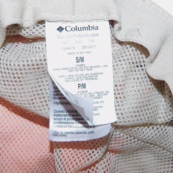 Columbia Unisex S /M Peach Broad Spectrum Booney hat 50 UPF New with Tags - Picture 5 of 12